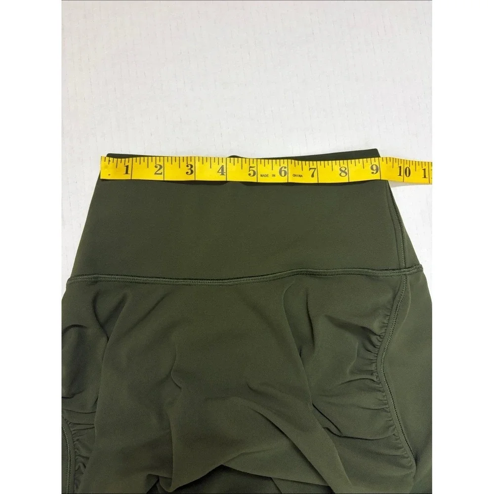 Athleta Transcend Midi Skirt Olive Green Ruched Stretch XXS